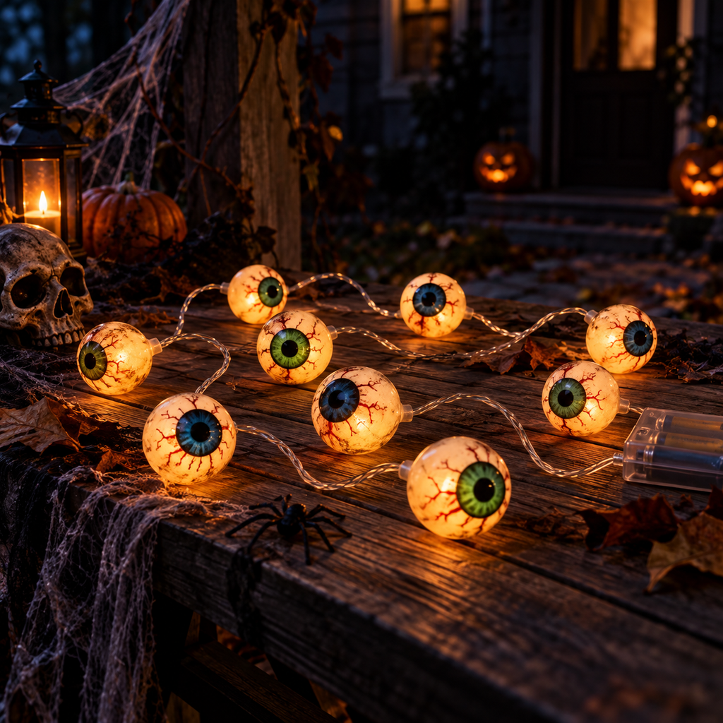 Bloody Eyeball String Lights