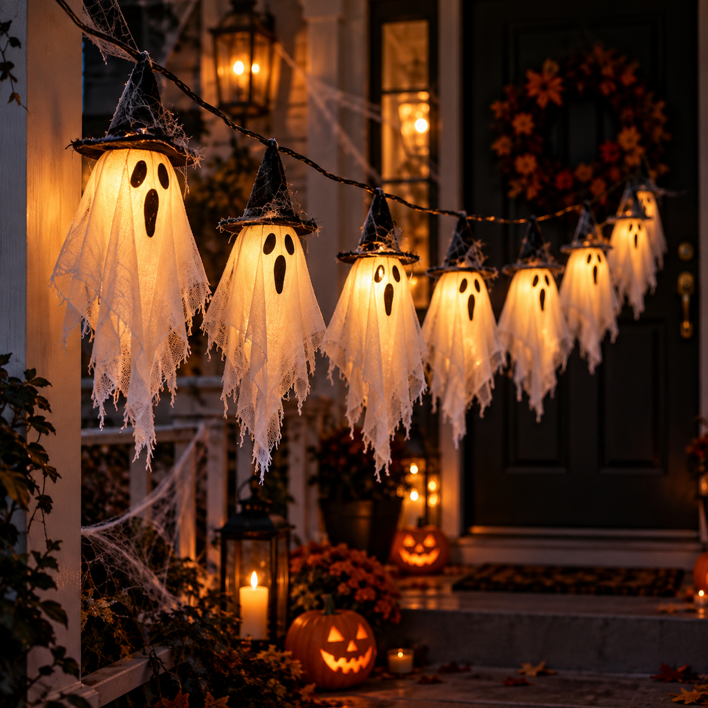 LED Ghost Garland